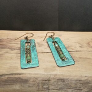 boucles cuivre vert émeraude