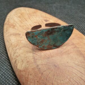 Bague demi disque oxydée