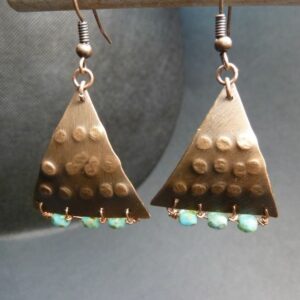 Boucles cuivre triangle