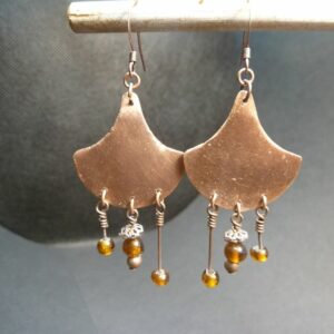 Boucles pendeloque cuivre