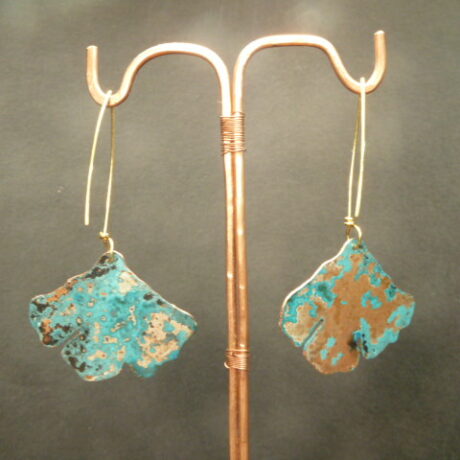 Boucles-oreilles-gingko-cuivre-oxyde