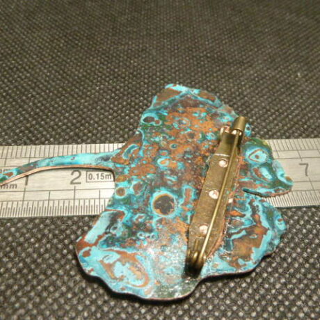 Broche-gingko-cuivre-bleu