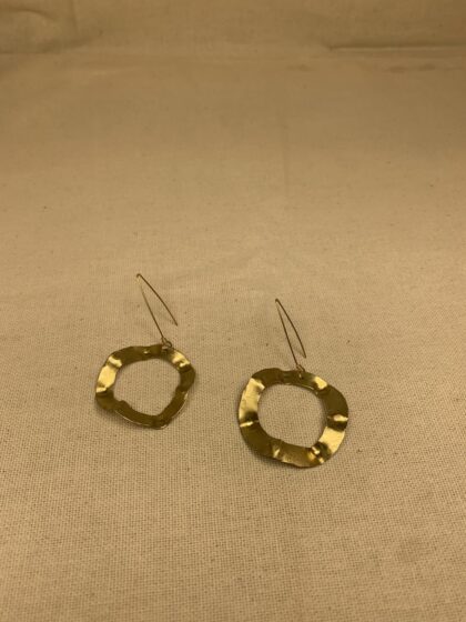 Boucles d'oreilles rondes en laiton créoles