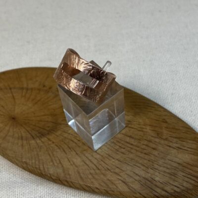 Bague design cuivre martelé