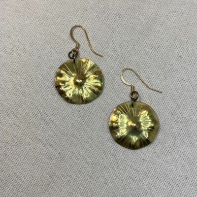 Boucles d'oreilles laiton "soleil"